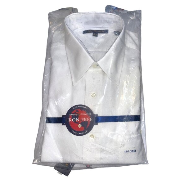 Tommy Hilfiger Other - Tommy Hilfiger Traveler Iron Free Wrinkle Free Stain Resistant Wht 15 1/2" 32/33